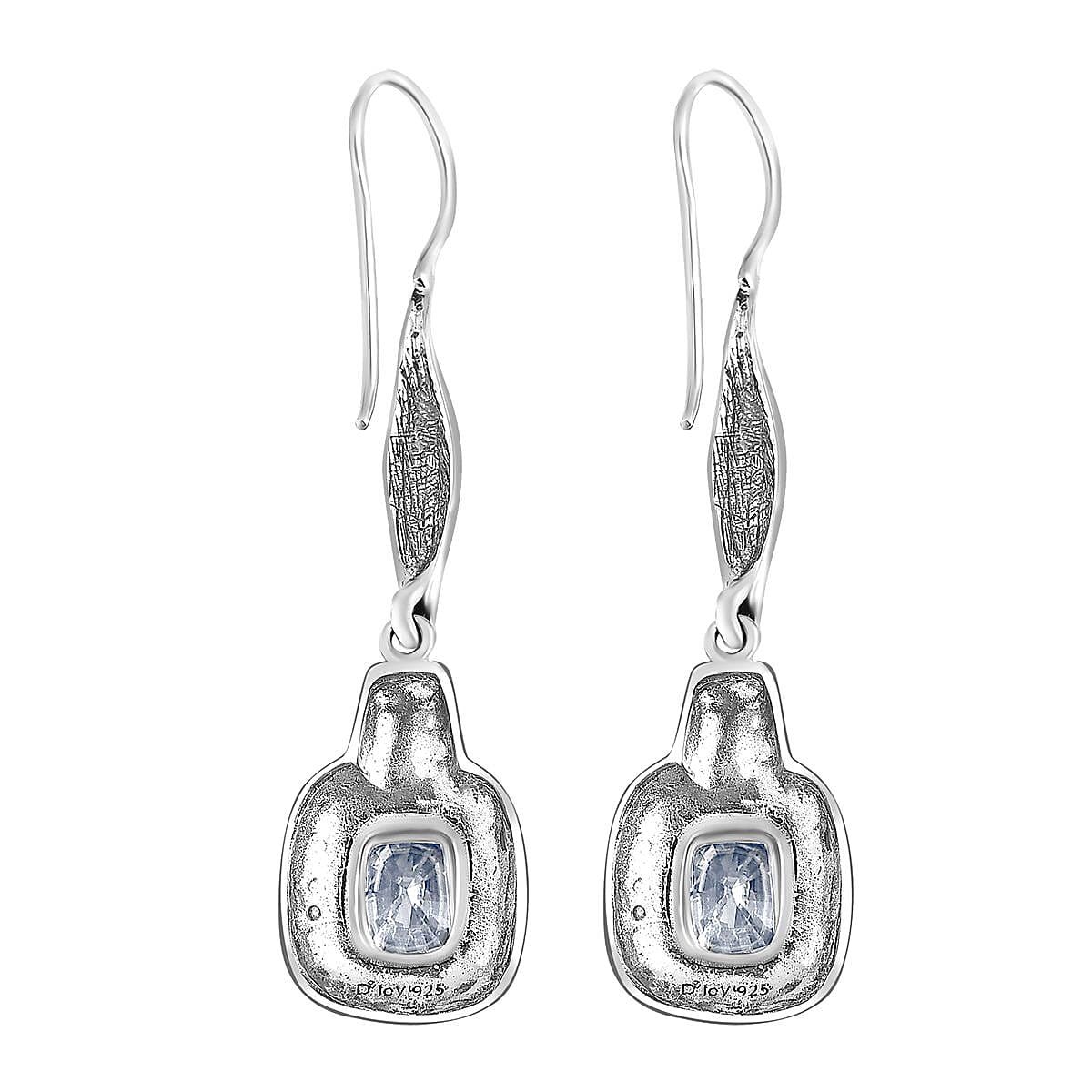 D'Joy Bali Legacy Moissanite Earrings in Sterling Silver 2.75 ctw (Pebble Texture) image number 3