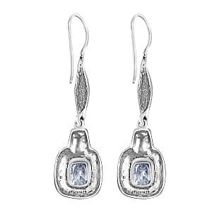 D'Joy Bali Legacy Moissanite Earrings in Sterling Silver 2.75 ctw (Pebble Texture)