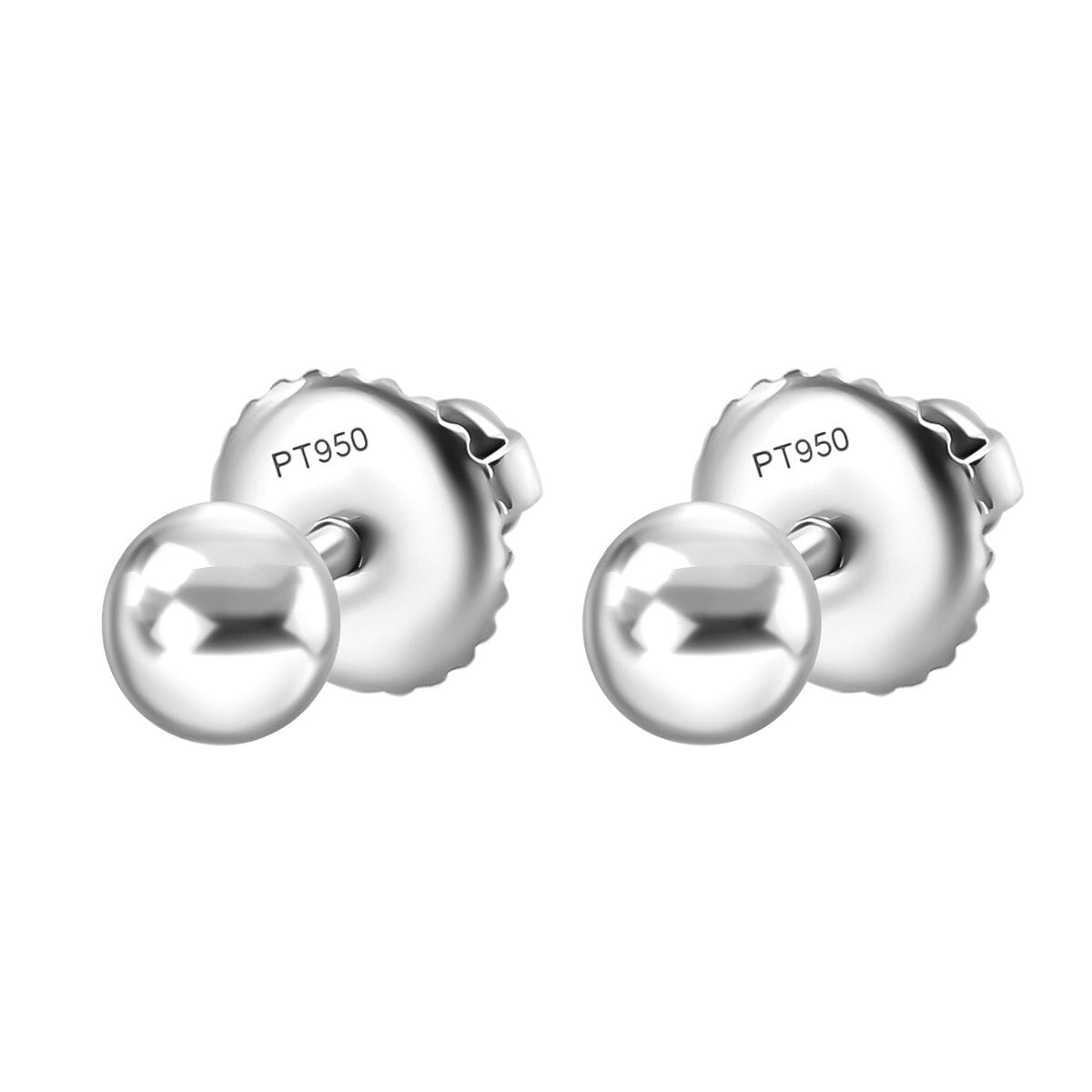 Rhapsody Stud Earrings in 950 Platinum 3.55 Grams image number 3