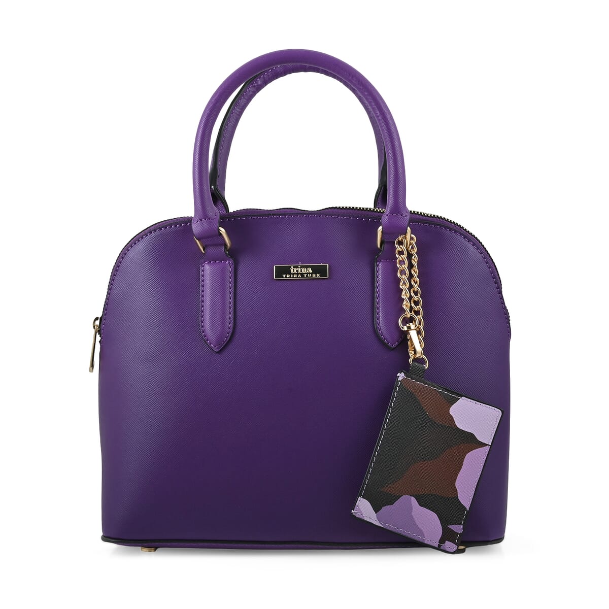 Trina Turk Purple Faux Leather Dome Crossbody Bag image number 0