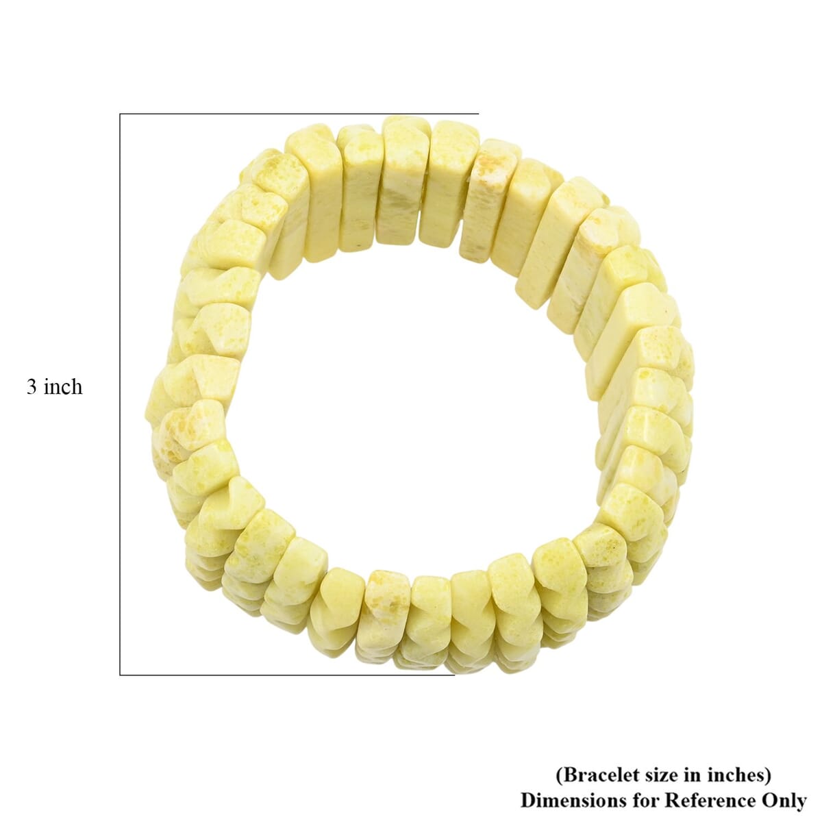 Carved Pineapple Jasper 569.30 ctw Wavy Stretch Bracelet image number 3
