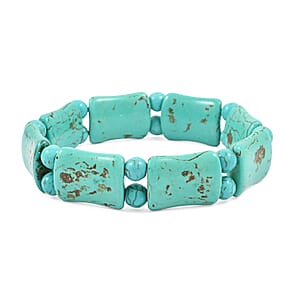 Constituted Blue Howlite 124.25 ctw Stretch Bracelet