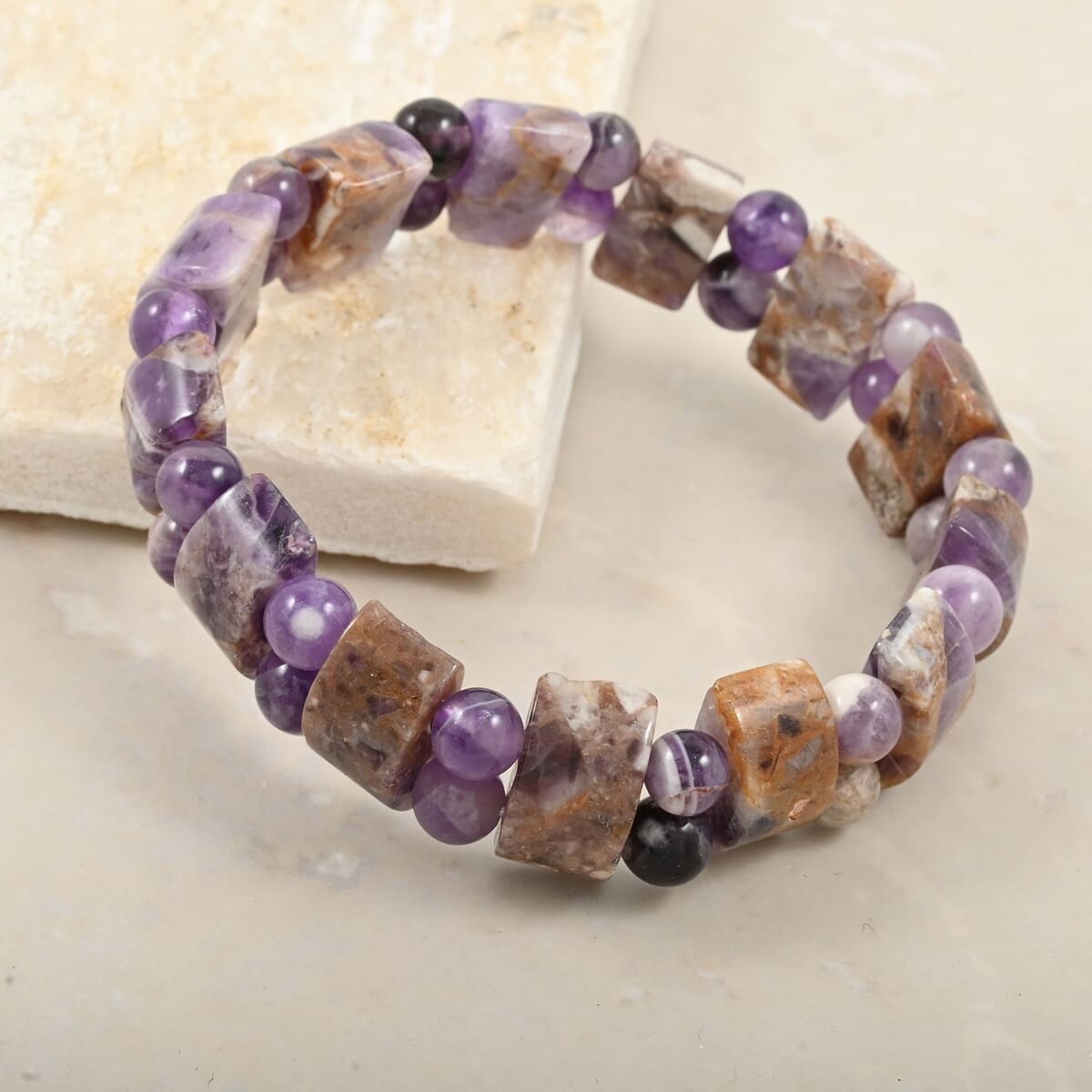 Tanker Amethyst 144.55 ctw Stretch Bracelet image number 1