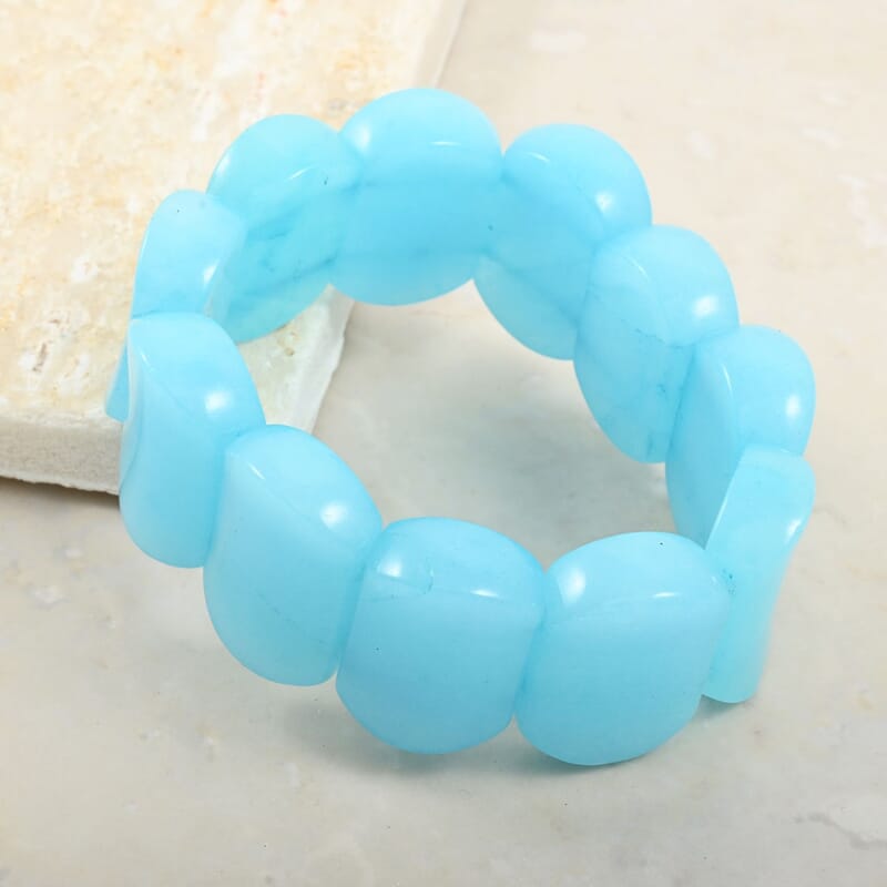 Amazonite 417.95 ctw Cushion Stretch Bracelet
