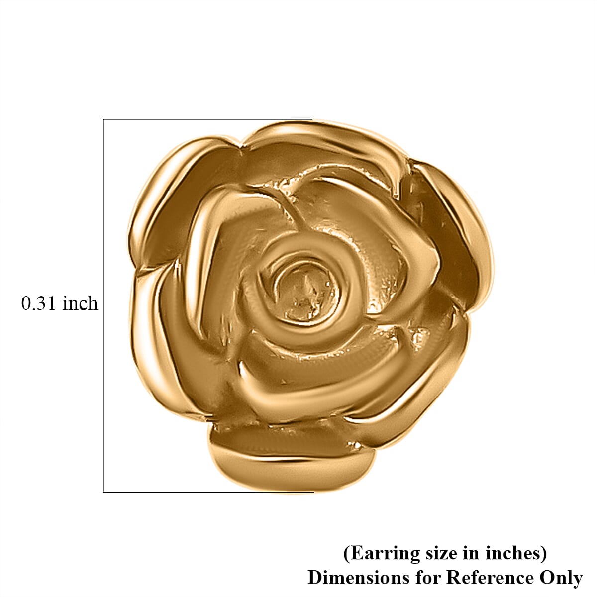 D'Joy in 18K Vermeil Yellow Gold Over Sterling Silver Floral Earrings 1.38 Grams
