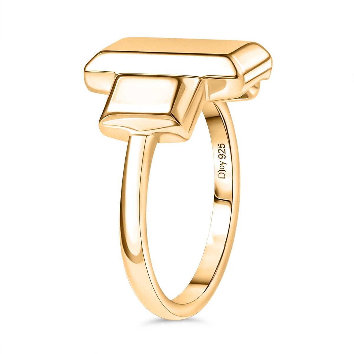 18K Vermeil Yellow Gold Over Sterling Silver Bar Ring (Size 10.0) 3.30 Grams image number 3