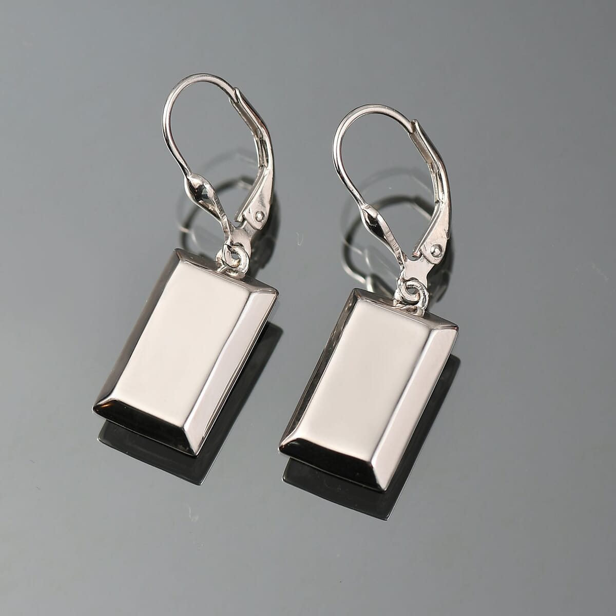 D'Joy Rhodium Over Sterling Silver Bar Earrings 3.30 Grams image number 1