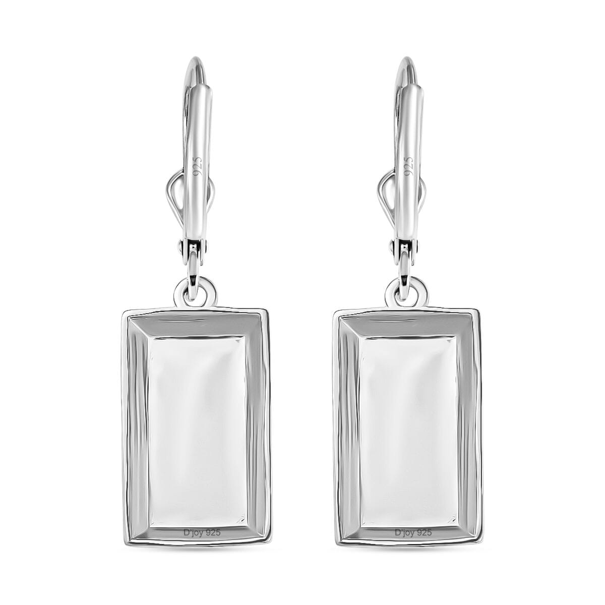 D'Joy Rhodium Over Sterling Silver Bar Earrings 3.30 Grams image number 4