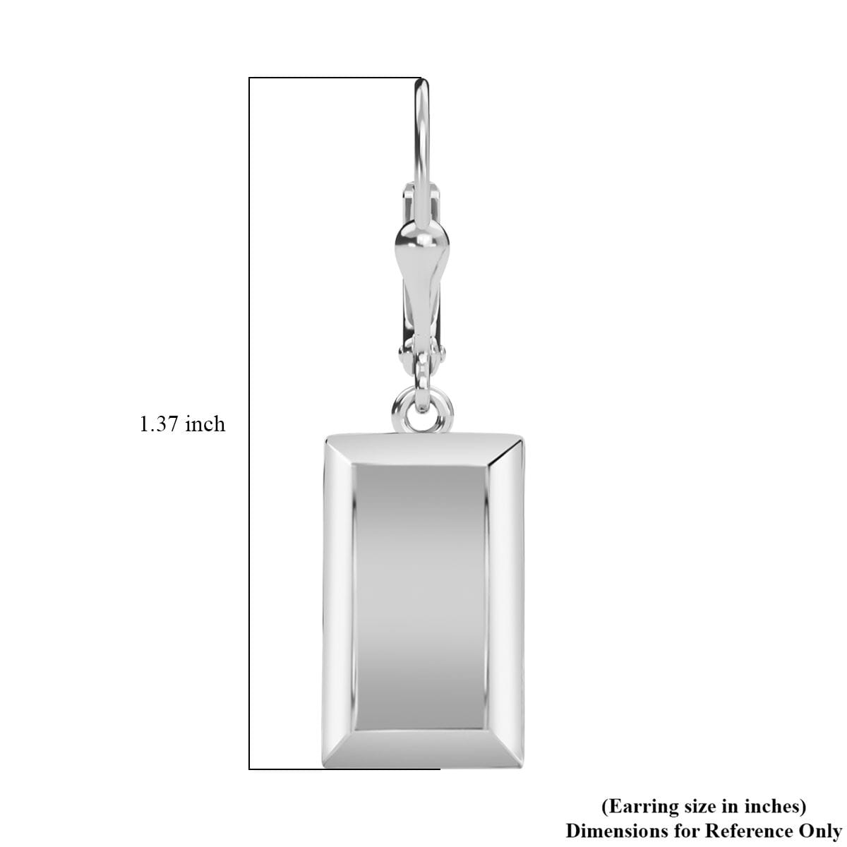 D'Joy Rhodium Over Sterling Silver Bar Earrings 3.30 Grams image number 5