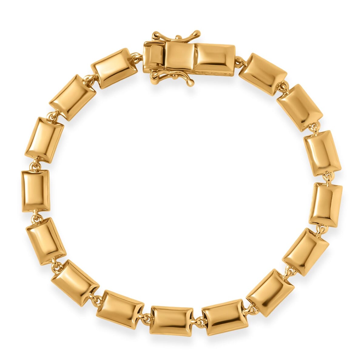 D'Joy 18K Vermeil Yellow Gold Over Sterling Silver Bar Link Bracelet (7.25 In) 11.25 Grams image number 0