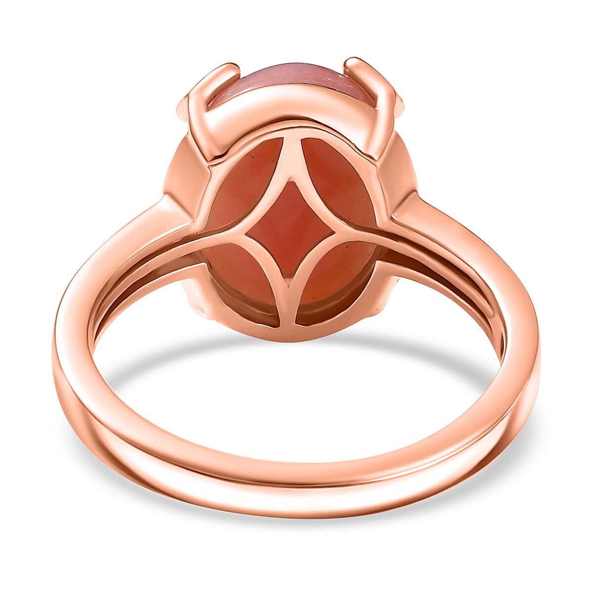 Vinicunca Peruvian Opal 4.20 ctw Ring in 18K Rose Gold Plated Sterling Silver (Size 6.5)
