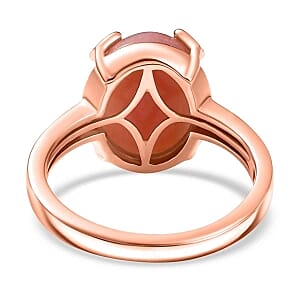 Vinicunca Peruvian Opal 4.25 ctw Ring in Vermeil RG Over Sterling Silver (Size 8)
