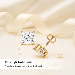 Luxuriant Lab Grown Diamond G VS 3.00 ctw Stud Earrings in 14K Yellow Gold 