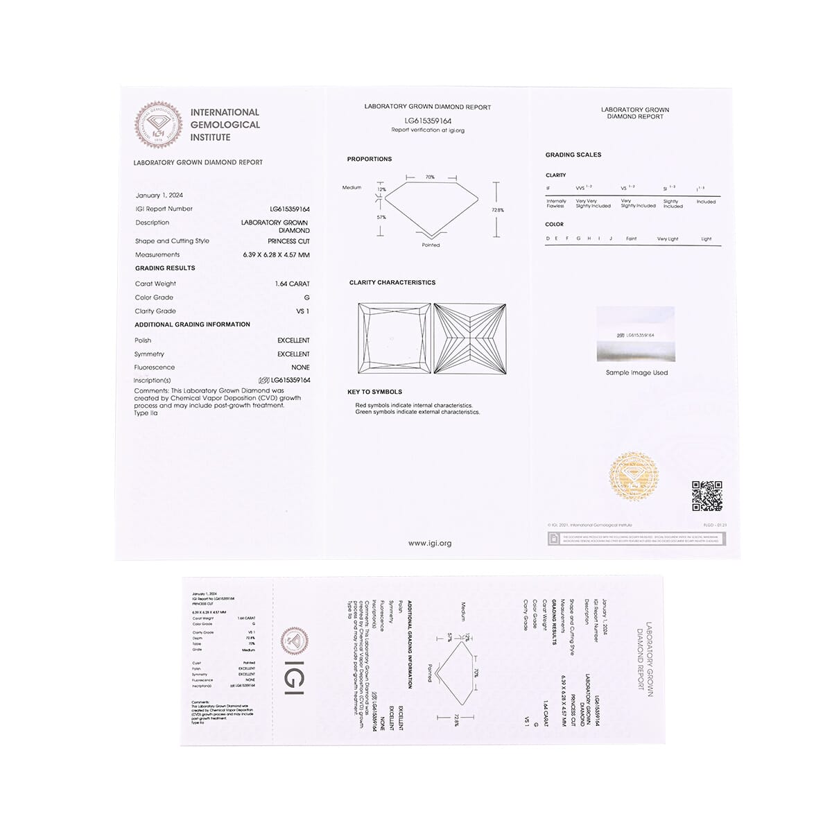 Luxuriant Lab Grown Diamond G VS 3.00 ctw Stud Earrings in 14K Yellow Gold  image number 6