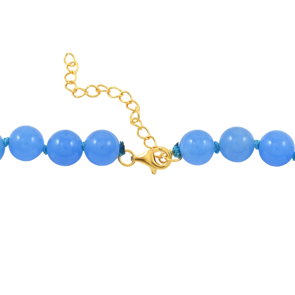 AAA Blue Jade and Multi Gemstone 233 ctw Dragon Necklace in 18K Vermeil YG Over Sterling Silver 18-20 Inches image number 3