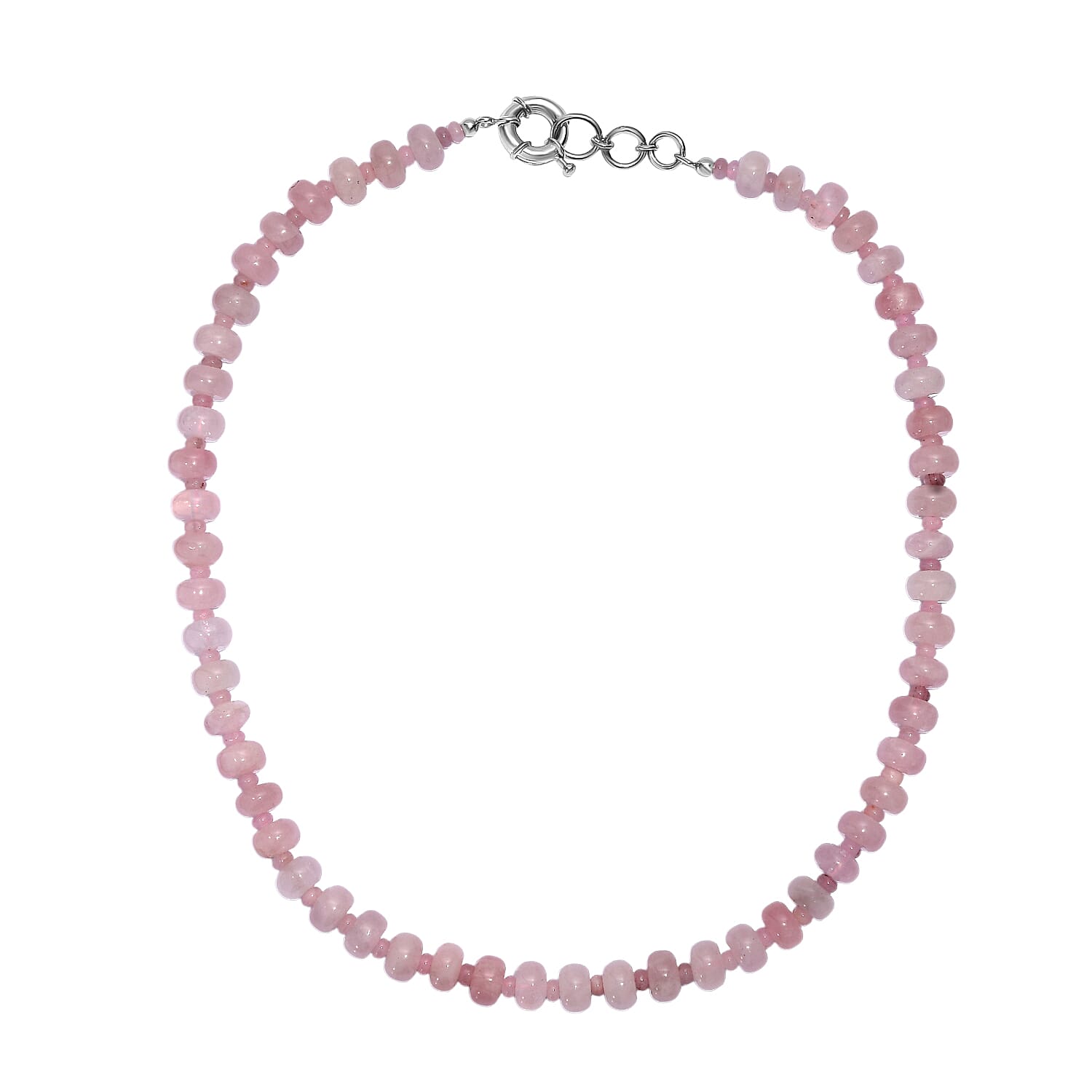 Rose Quartz 300.00 ctw Necklace in Platinum Over 20 Inches