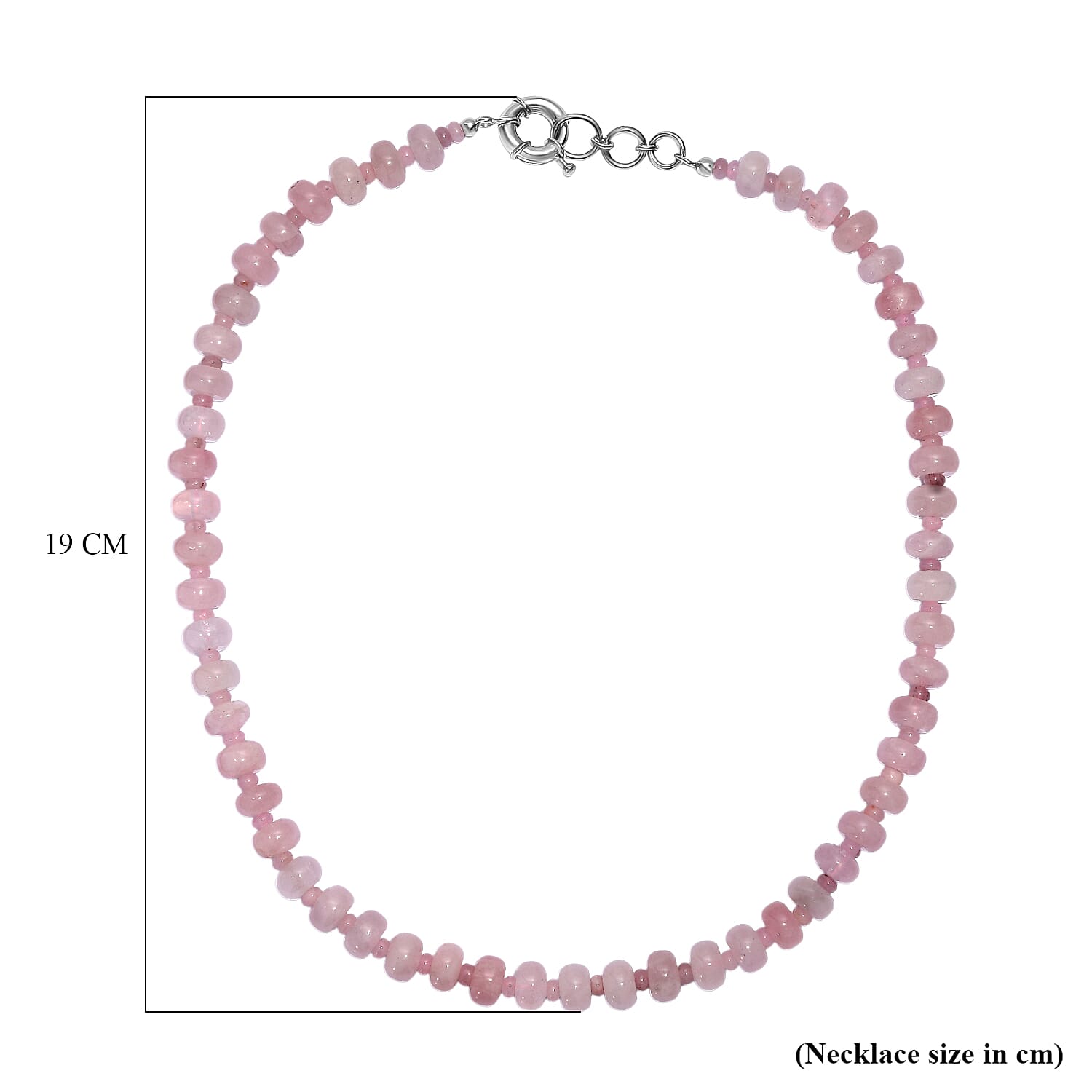 Rose Quartz 300.00 ctw Necklace in Platinum Over 20 Inches