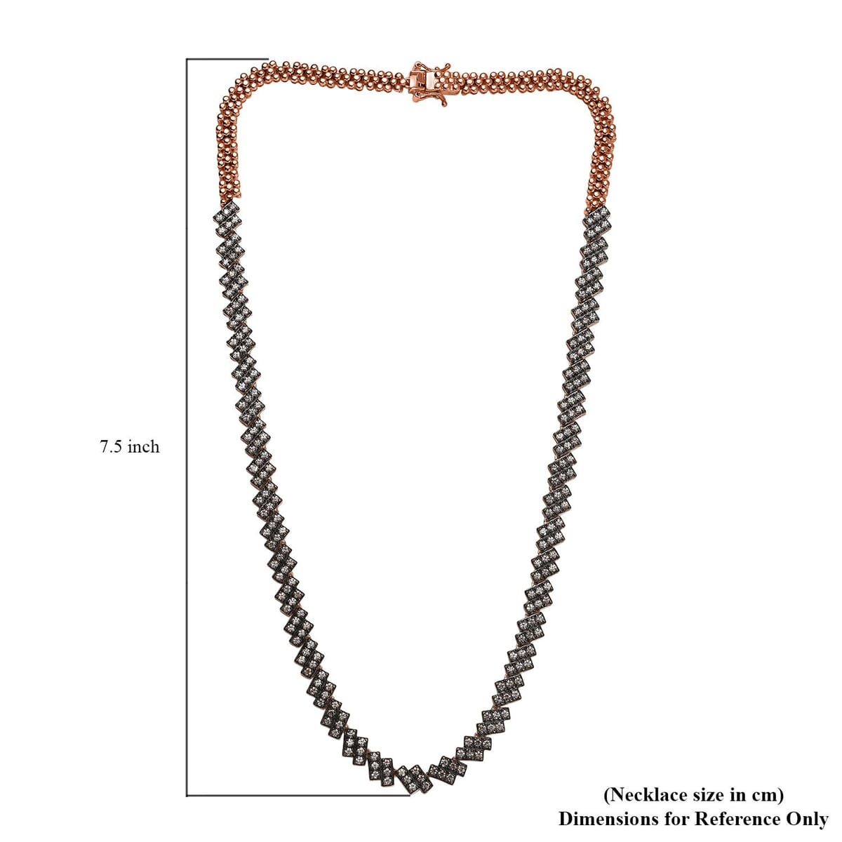 D’Joy Natural Champagne Zircon 12.30 ctw Necklace 18 Inches in 18K Vermeil Rose Gold Over Sterling Silver image number 5