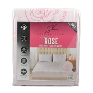 Supreme Living Rose Infused Mattress Protector -Queen