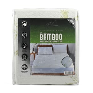 Supreme Living Bamboo Infused Mattress Protector -Queen