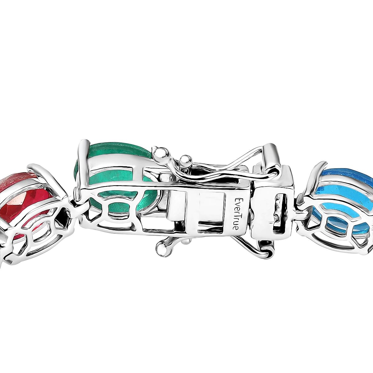 EverTrue Multi Quartz (Triplet) 32.65 ctw Rainbow Radiance Bracelet in Platinum Bond (8.00 In) image number 3