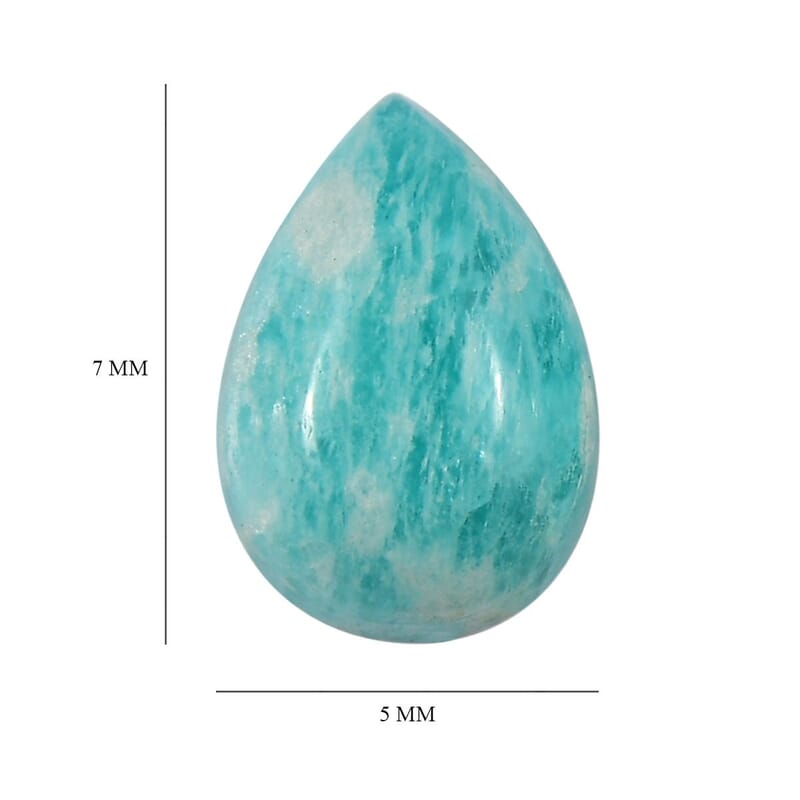 Amazonite Set of 2 (Pear 7x5 mm) 1.32 ctw Loose Gemstone