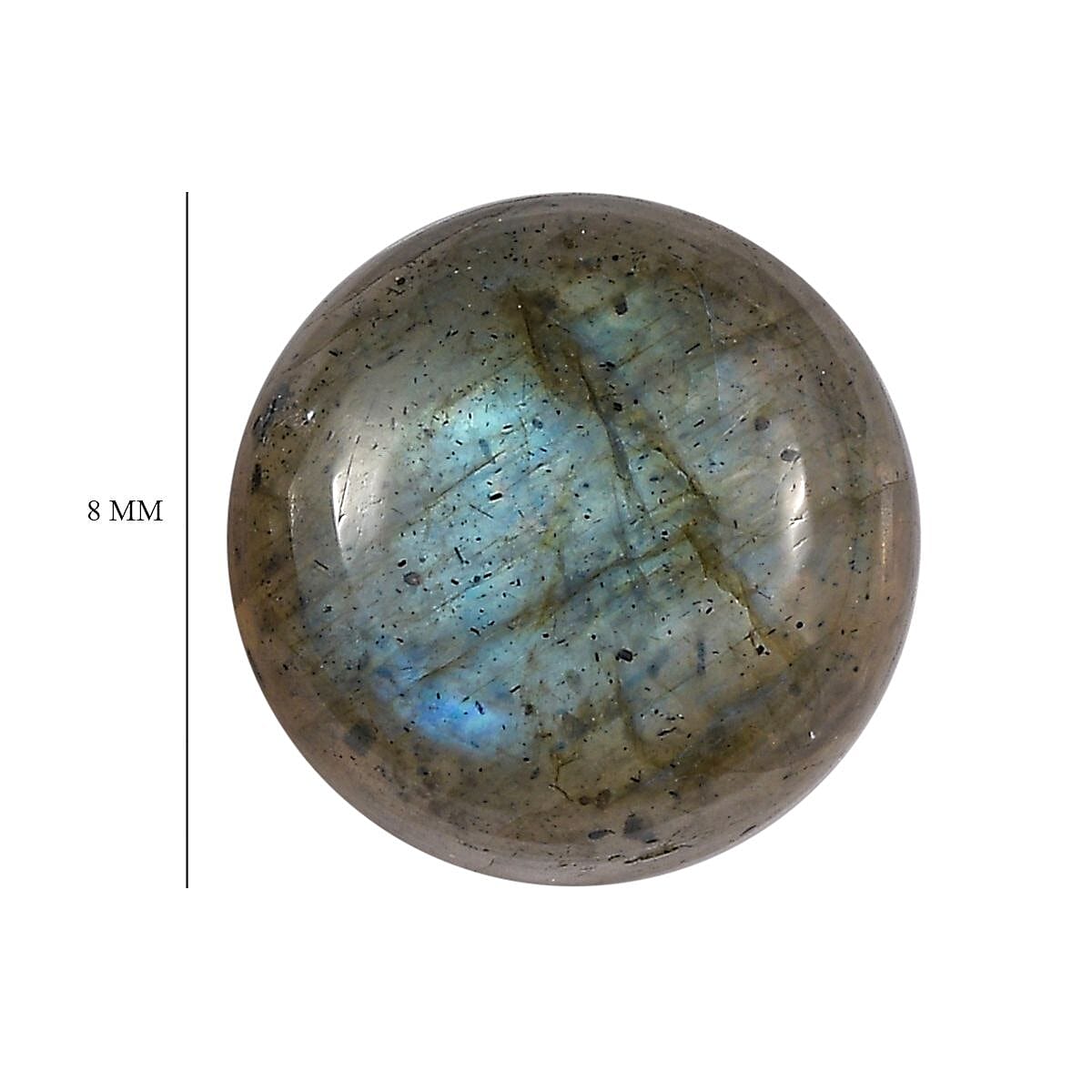 Malagasy Labradorite (Rnd 8 mm) 4.02 ctw Loose Gemstone