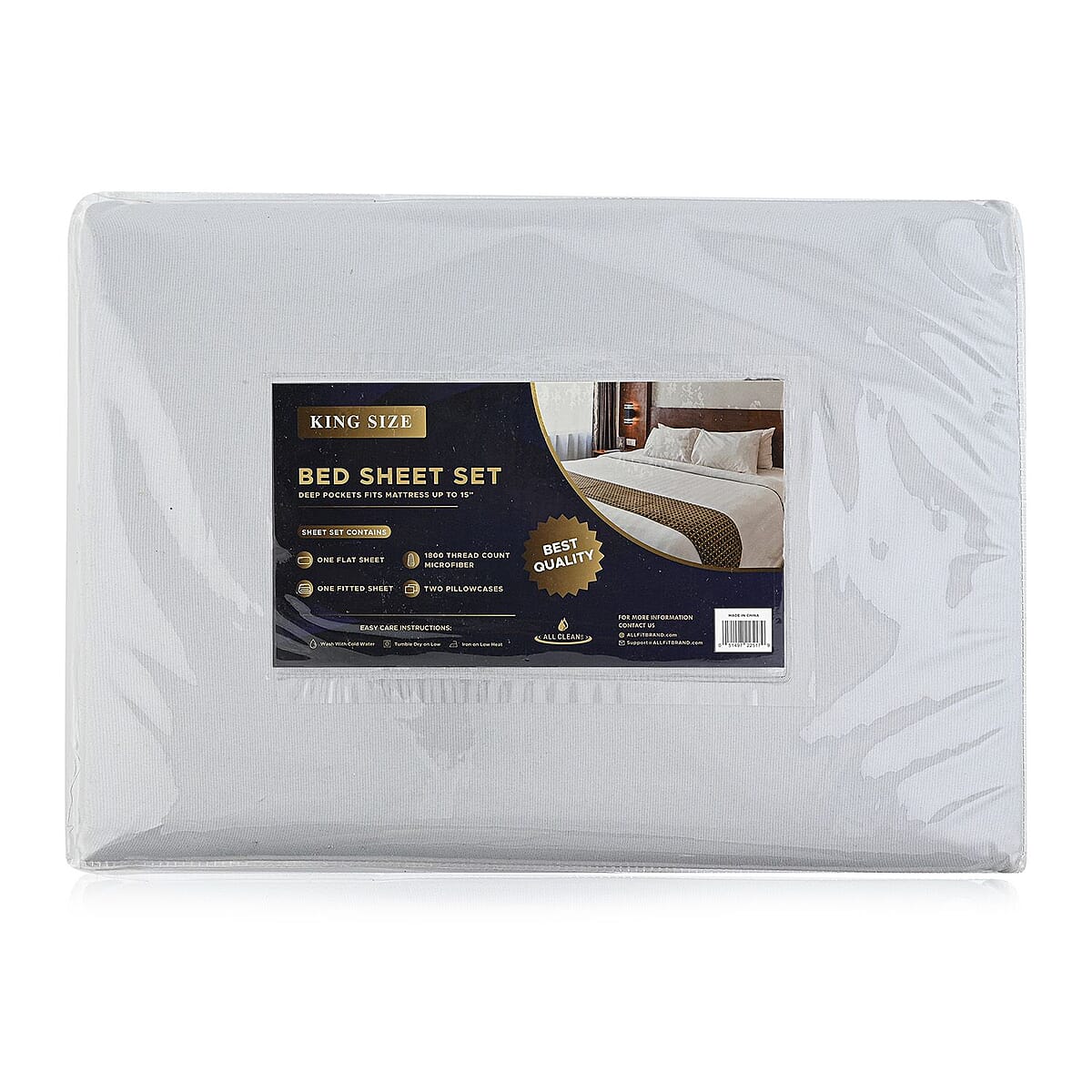 Iman Grey Bed Sheet - King image number 0
