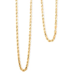 10K Yellow Gold 4mm Rope Chain Necklace 26 Inches 8.70 Grams
