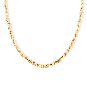 10K Yellow Gold 4mm Rope Chain Necklace 26 Inches 8.70 Grams