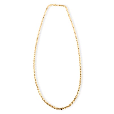 10K Yellow Gold 4mm Rope Chain Necklace 26 Inches 8.50 Grams