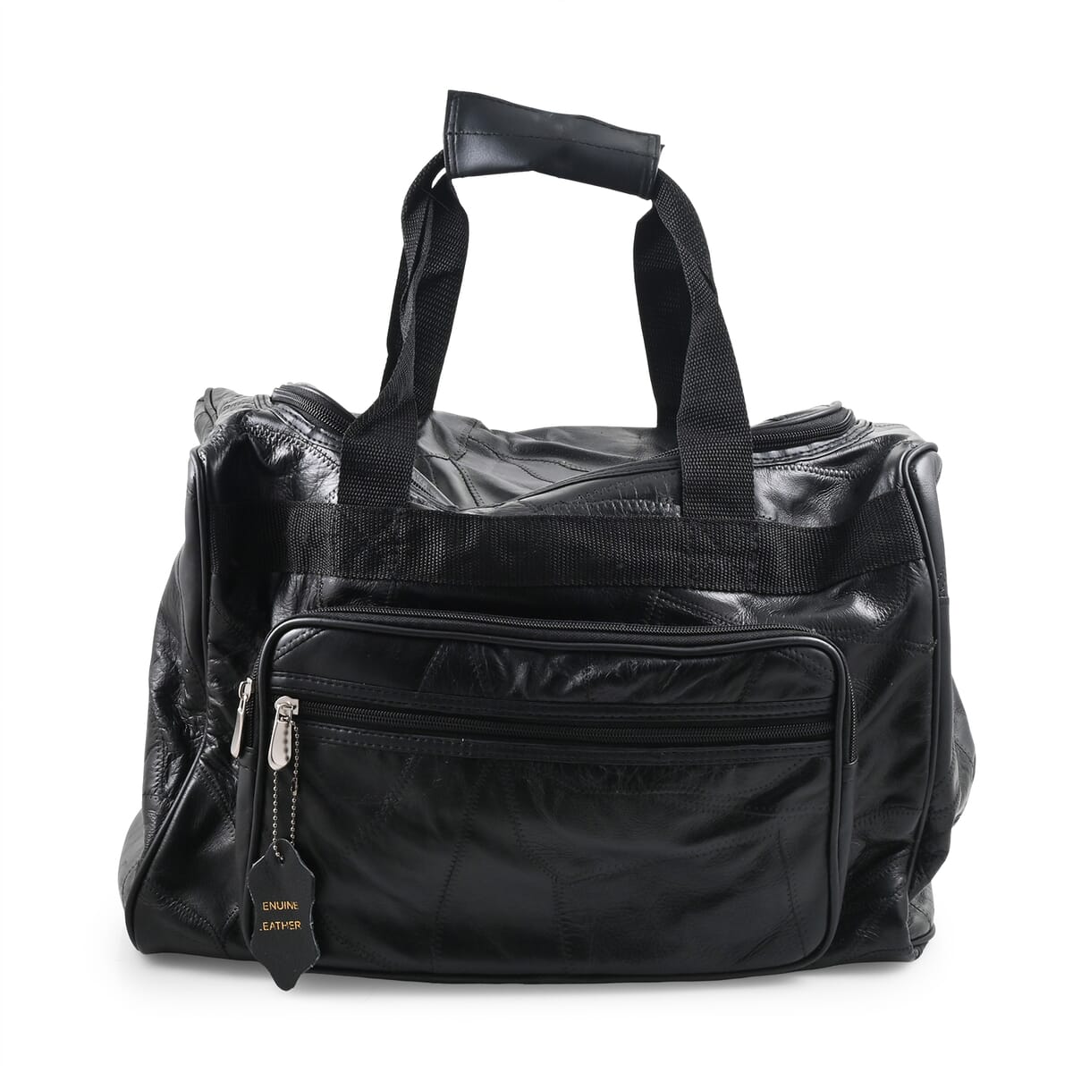 Chunma Black Leather Duffle Bag image number 0