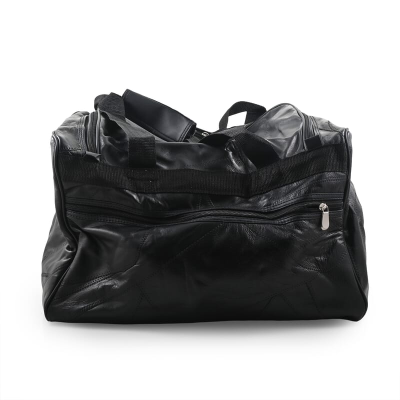 Chunma Black Leather Duffle Bag