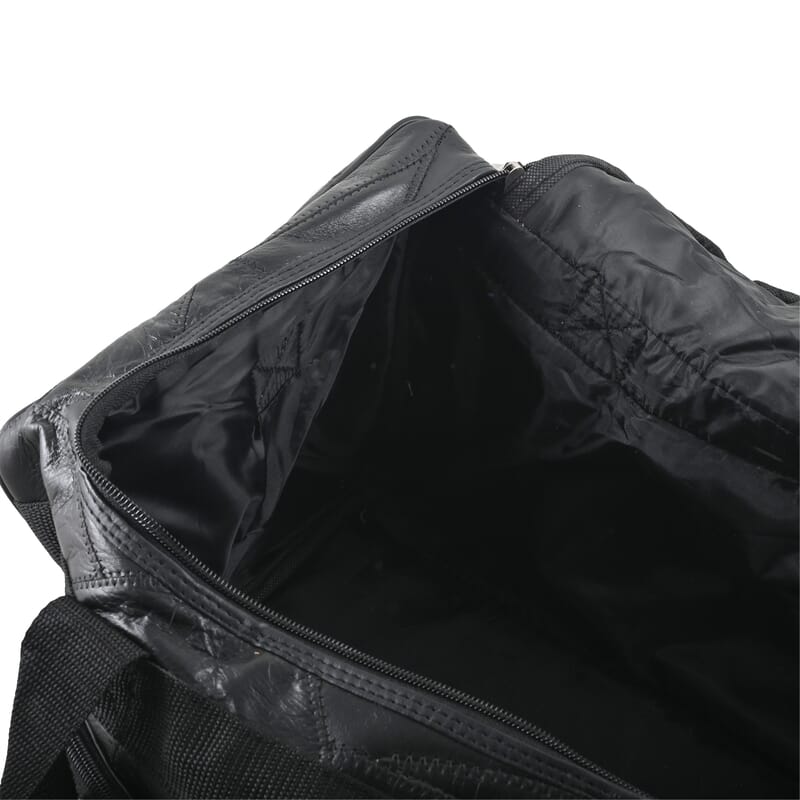 Chunma Black Leather Duffle Bag