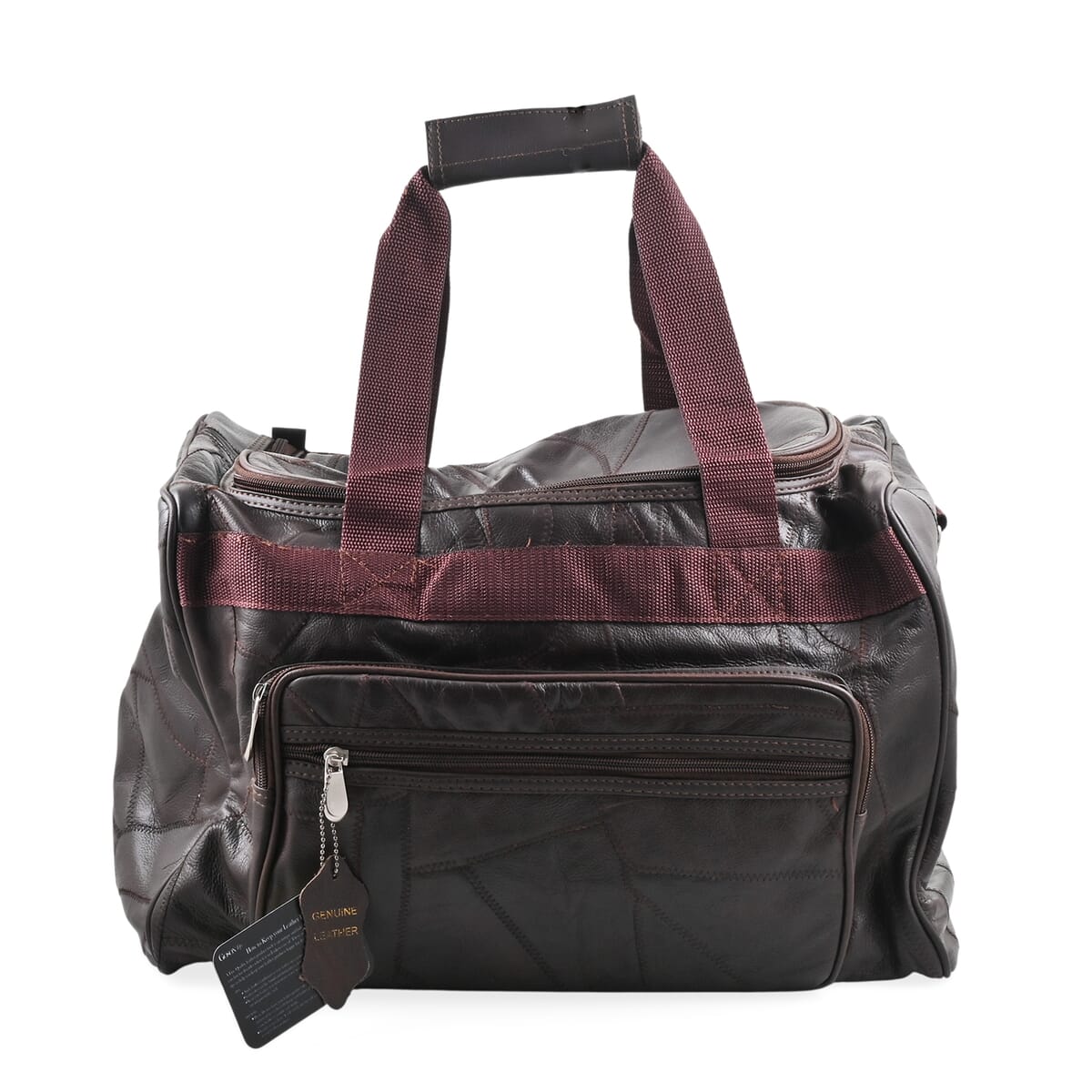 Chunma Brown Leather Duffle Bag image number 0