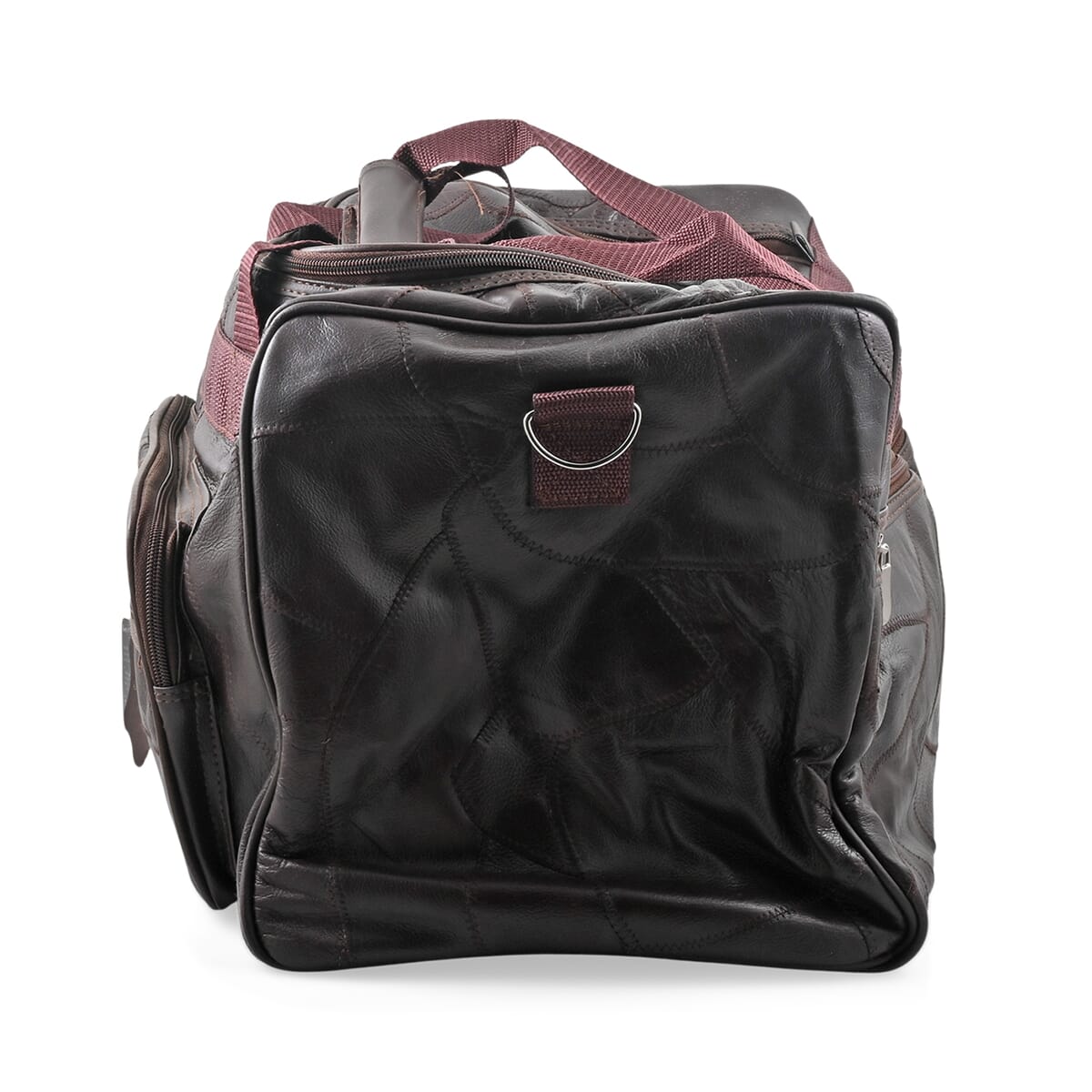 Chunma Brown Leather Duffle Bag image number 2