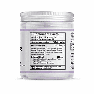 Gula World Mind Master Mushroom Powder for Brain Health, Energy, & Clarity Dietary Supplement (2.1oz)