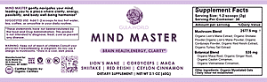 Gula World Mind Master Mushroom Powder for Brain Health, Energy, & Clarity Dietary Supplement (2.1oz)