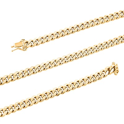 6.2mm Miami Cuban Chain Necklace in 10K Yellow Gold 12.7 Grams 20 Inches