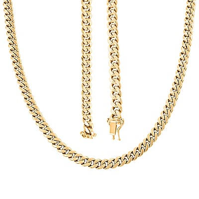 6.2mm Miami Cuban Chain Necklace in 10K Yellow Gold 14.45 Grams 22 Inches