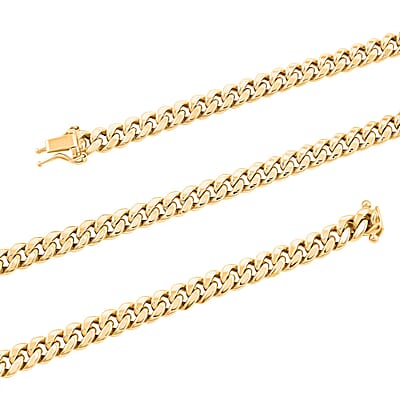 6.2mm Miami Cuban Chain Necklace in 10K Yellow Gold 14.45 Grams 22 Inches