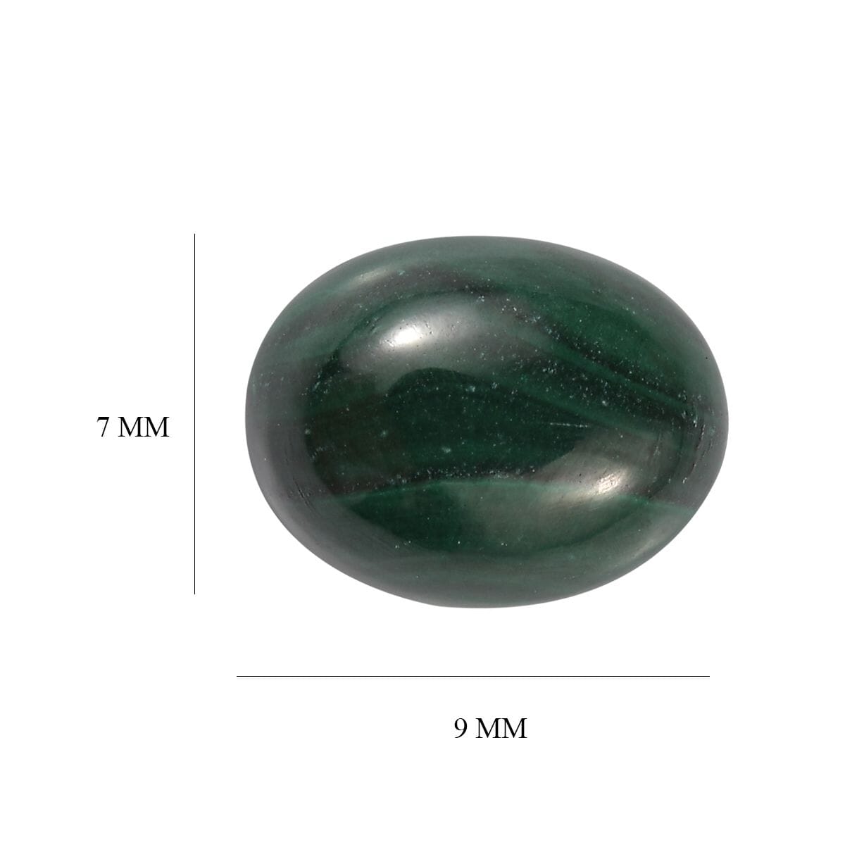 African Malachite (Ovl 9x7 mm) 1.77 ctw Loose Gemstone image number 4