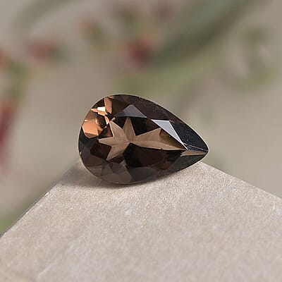 AA Brazilian Smoky Quartz (Pear 13x9 mm) 3.25 ctw Loose Gemstone