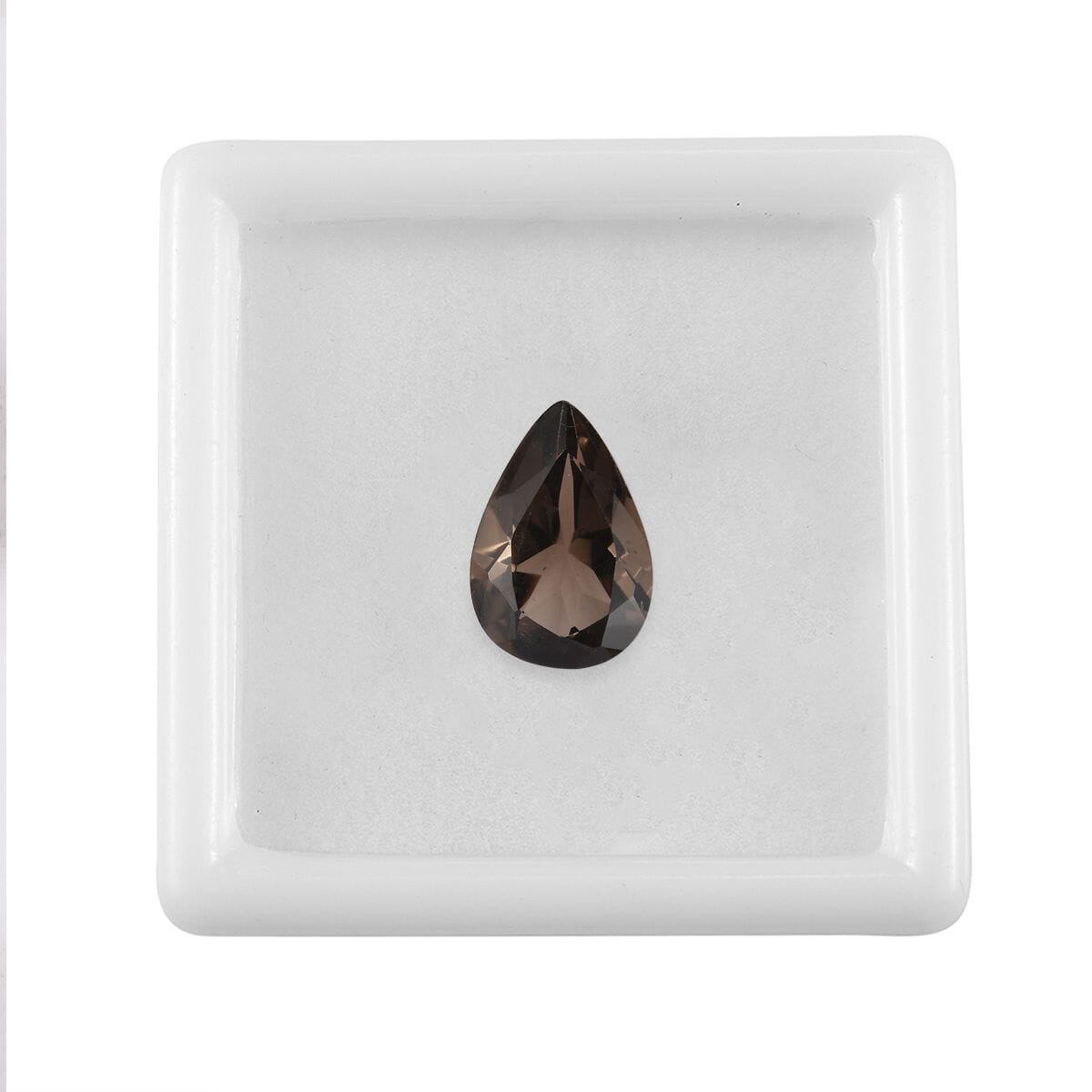 AA Brazilian Smoky Quartz (Pear 13x9 mm) 3.25 ctw Loose Gemstone image number 3