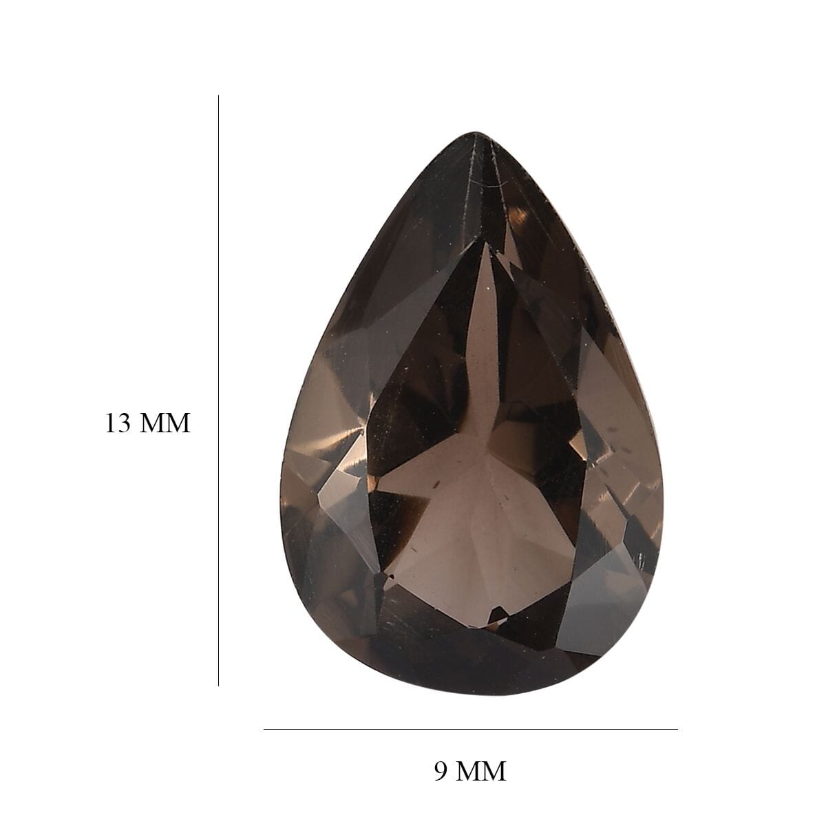 AA Brazilian Smoky Quartz (Pear 13x9 mm) 3.25 ctw Loose Gemstone image number 4