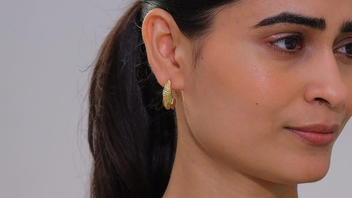 D'Joy Passport to Turkey 18K Vermeil Yellow Gold Over Sterling Silver Earrings 5 Grams