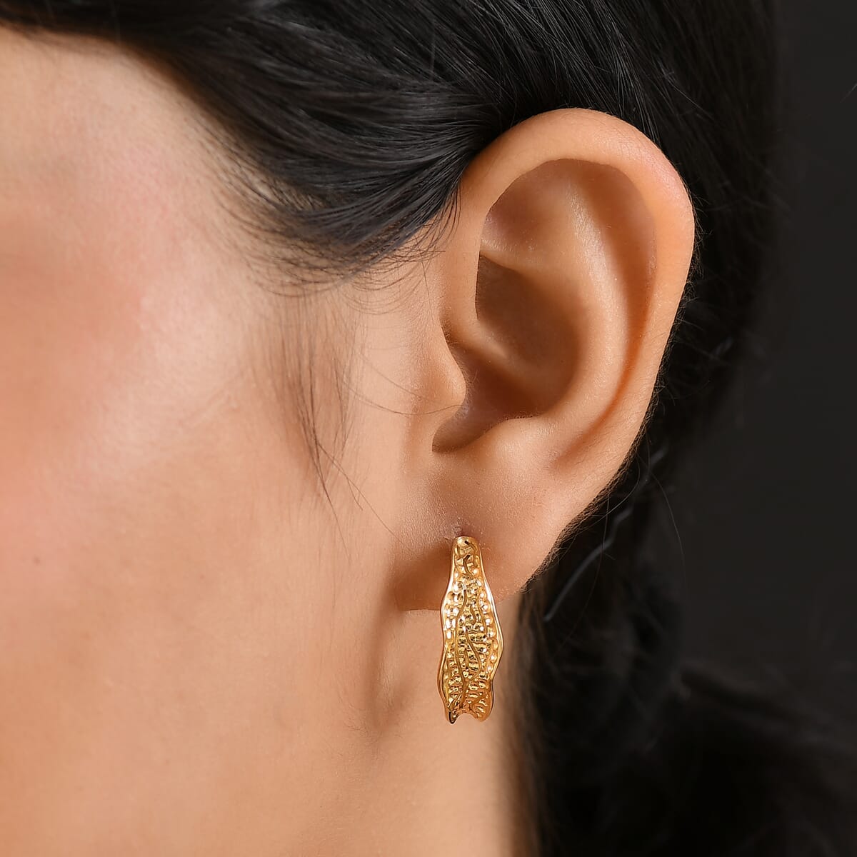 D'Joy Passport to Turkey 18K Vermeil Yellow Gold Over Sterling Silver Earrings 5 Grams image number 2