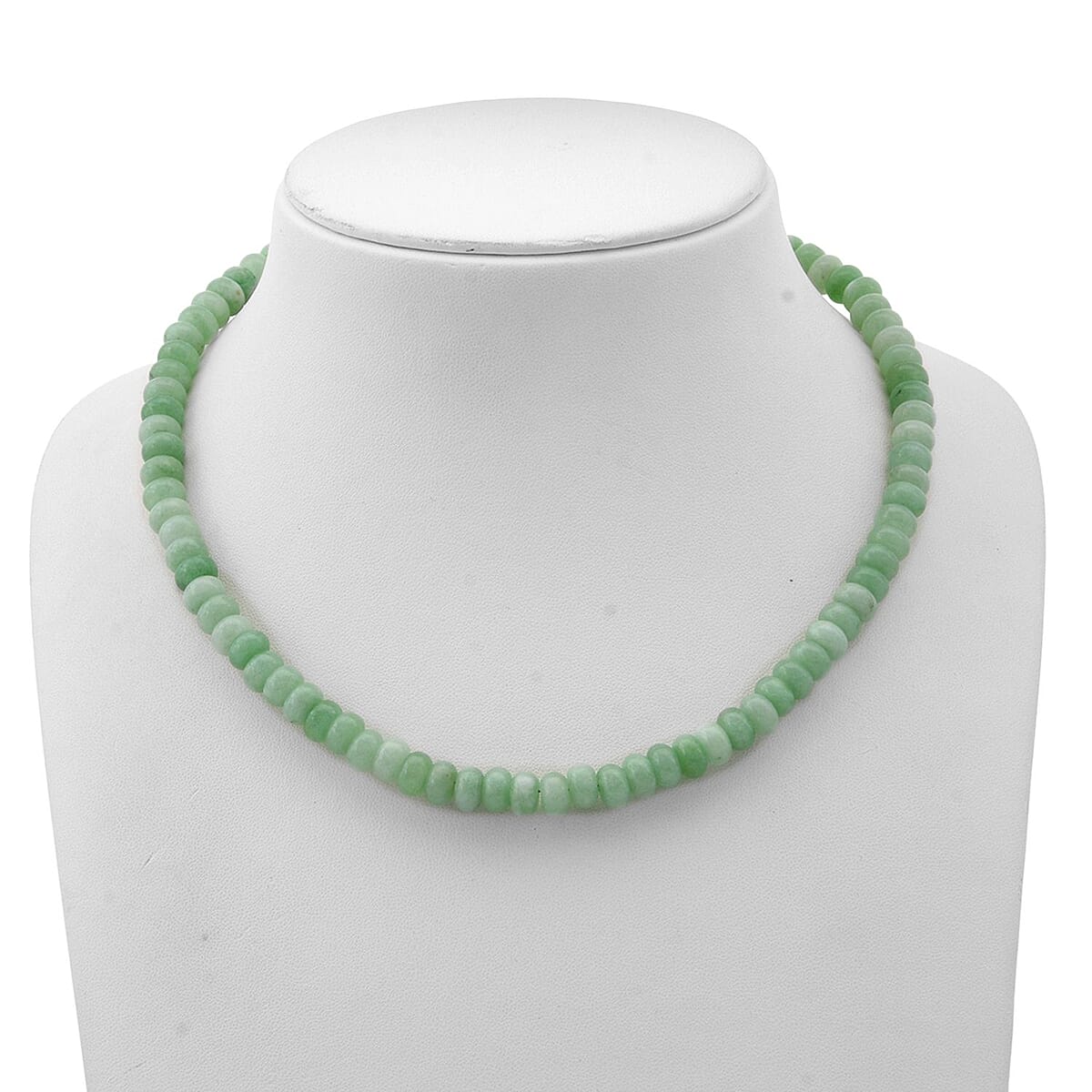 Green Quartz 234.70 ctw Beaded Necklace in Sterling Silver 18 Inches image number 2