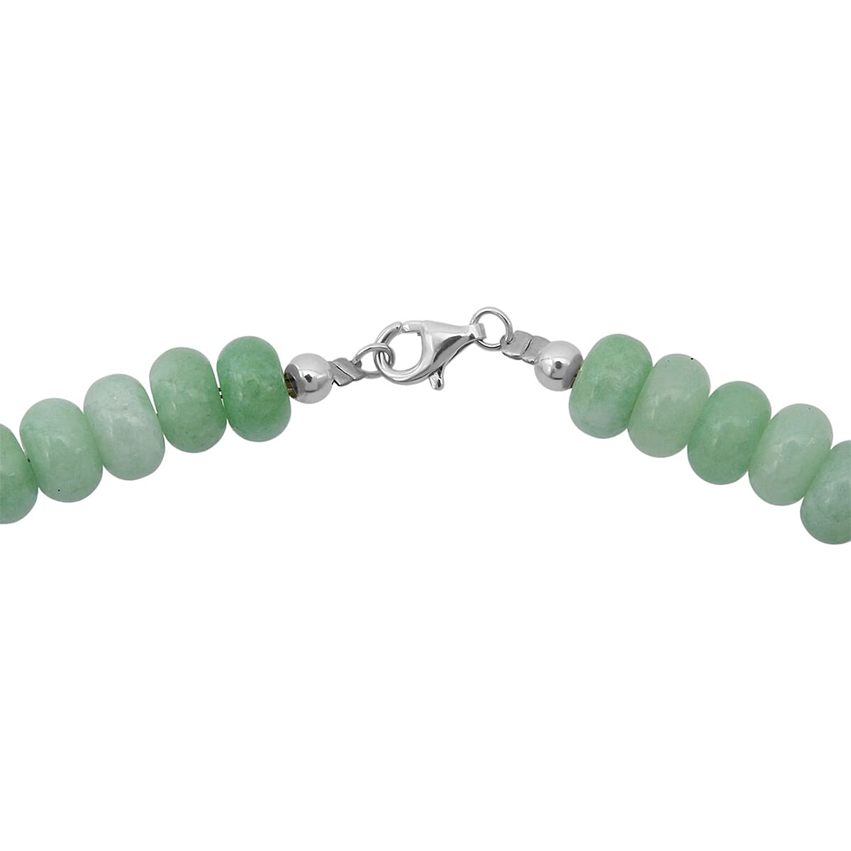 Green Quartz 234.70 ctw Beaded Necklace in Sterling Silver 18 Inches image number 3