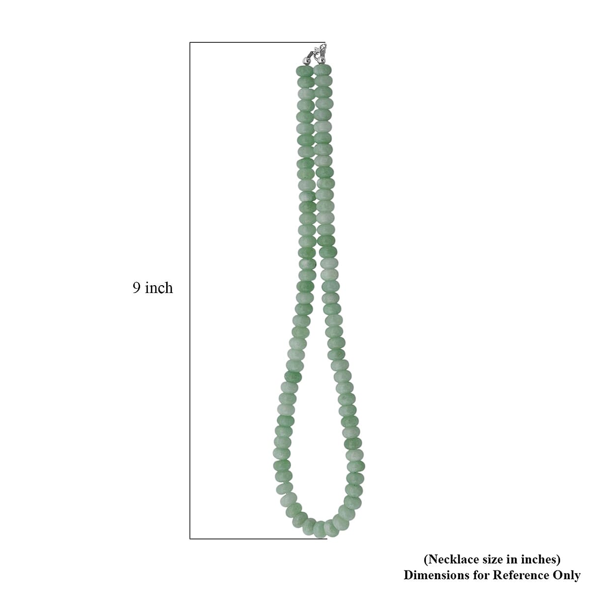 Green Quartz 234.70 ctw Beaded Necklace in Sterling Silver 18 Inches image number 4
